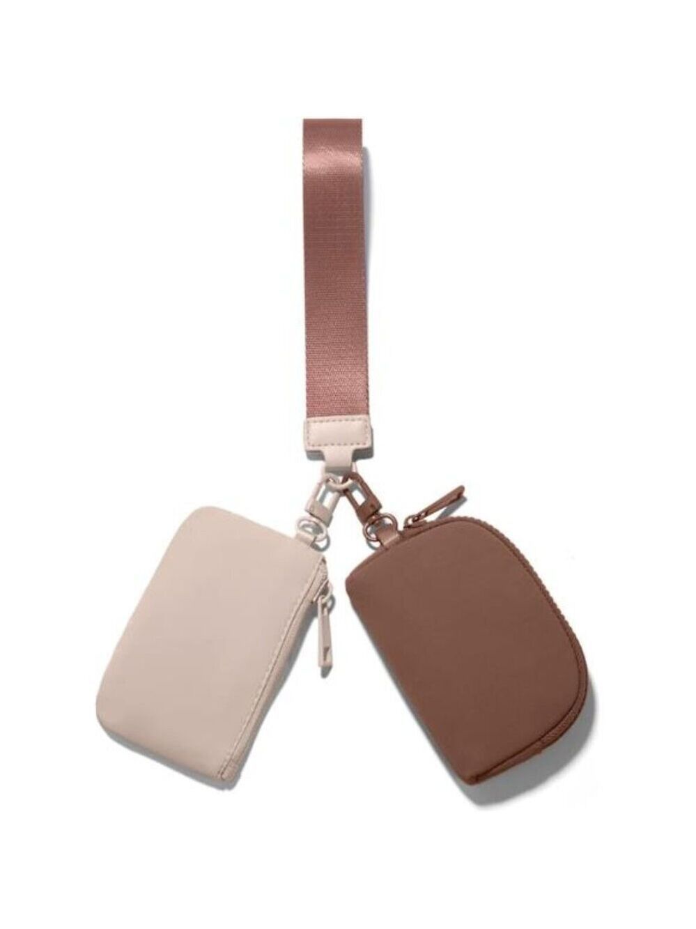 Mini Zip Keychain Wallet Wristlet Dual Pouch Coin Purse for Women Travel Gift